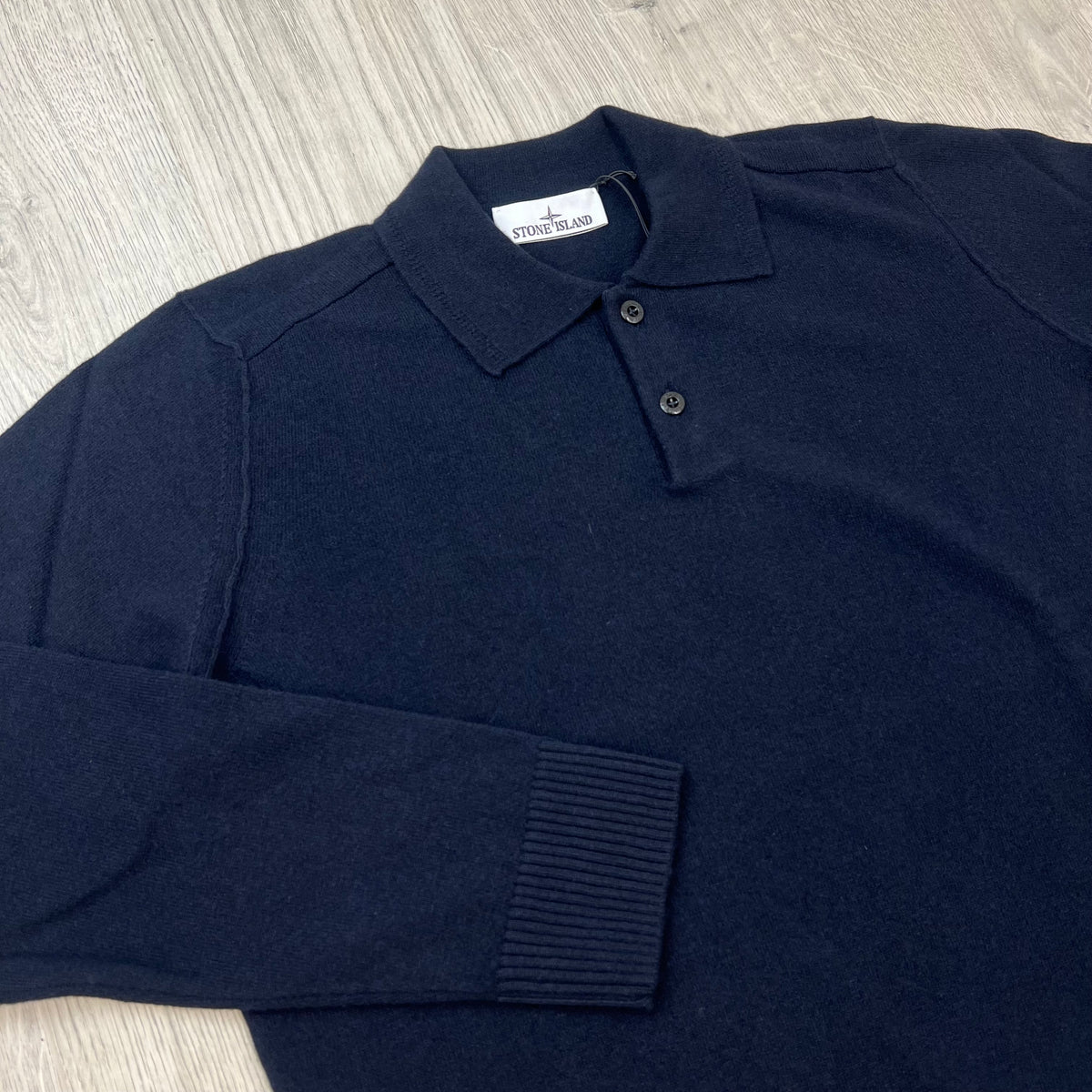 Stone Island Knit Polo Shirt - Navy
