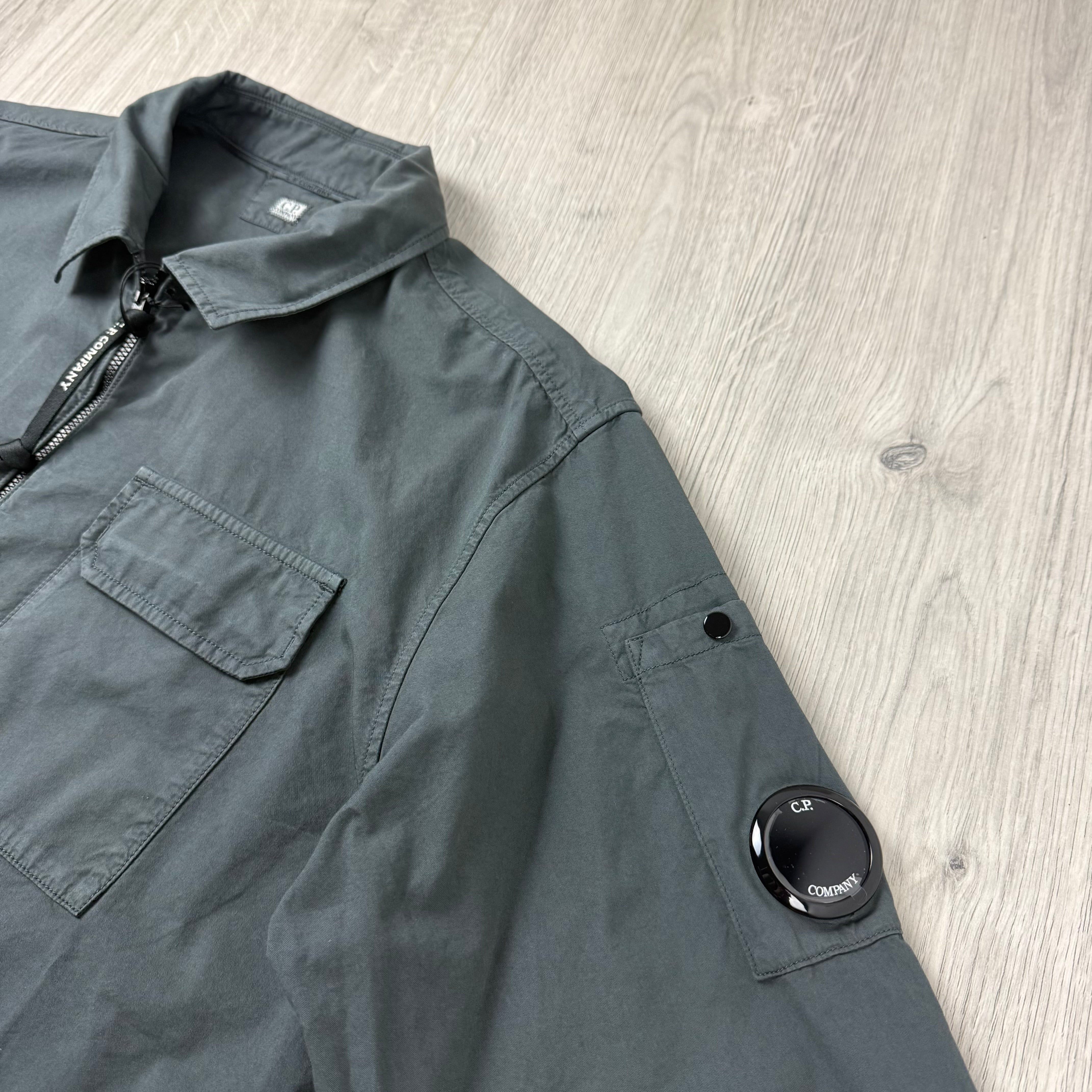 CP Company Zip Overshirt - Gunmetal