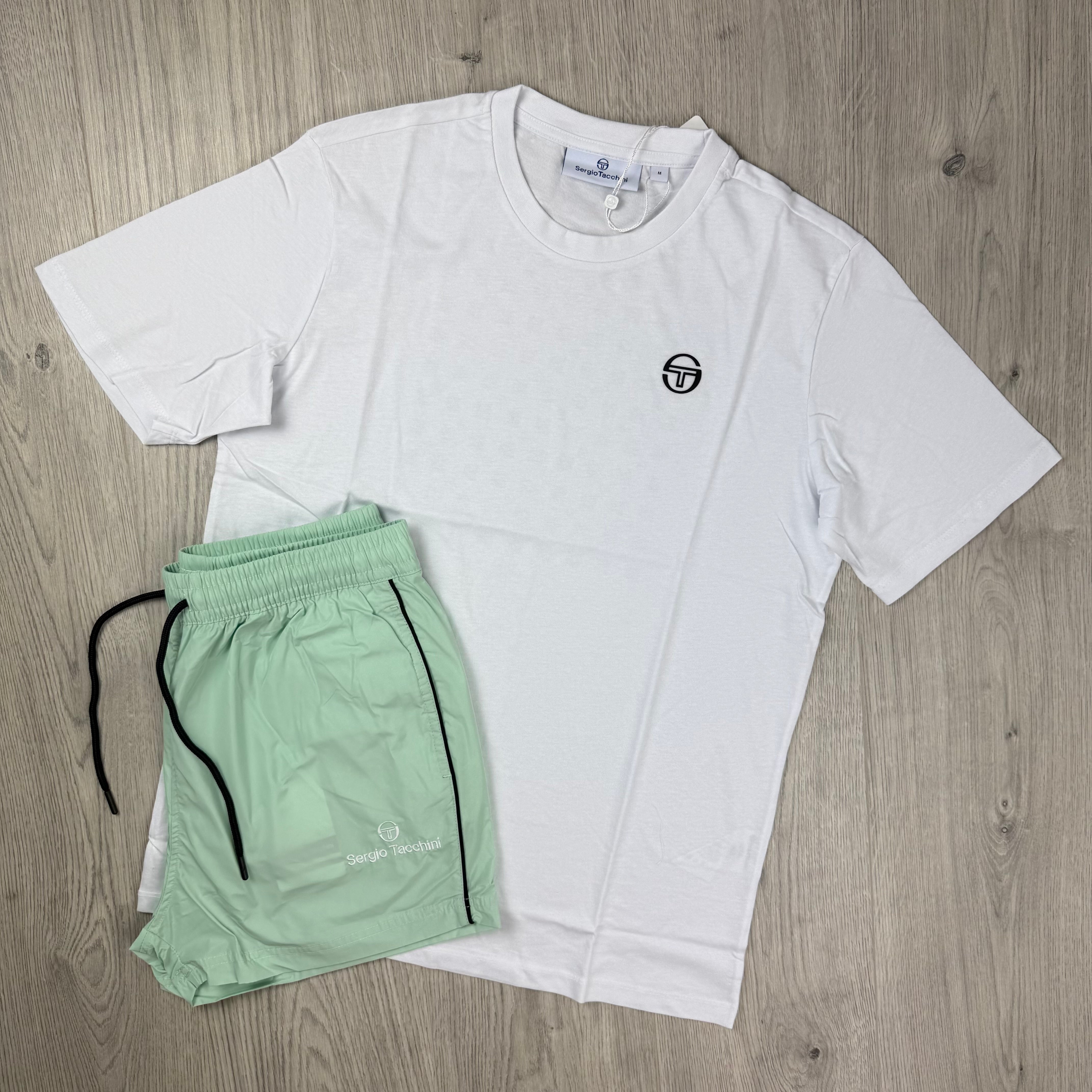 Sergio Tacchini Holiday Set - White/Birds Egg Green
