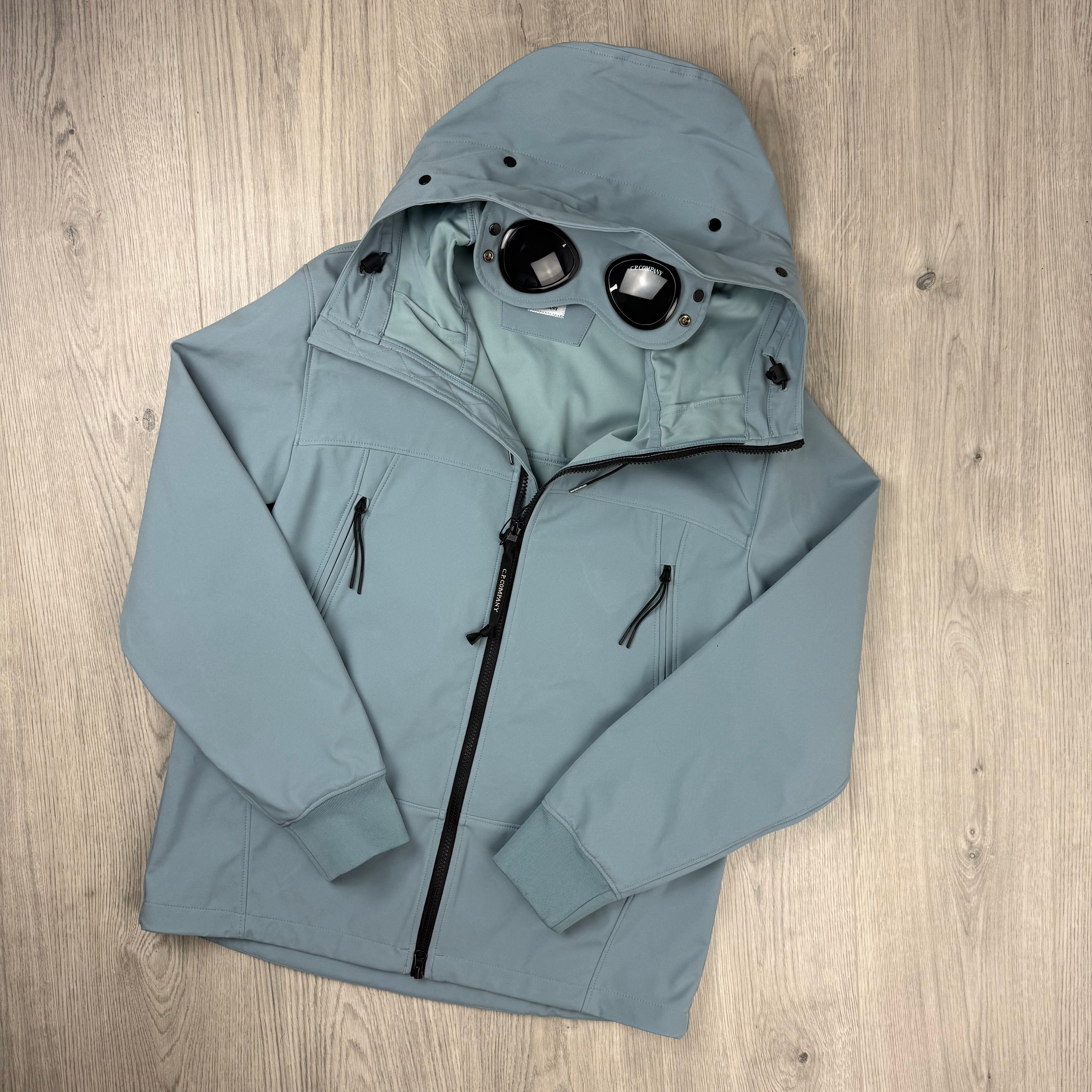 CP Company Shell Goggle Jacket - Silver Blue