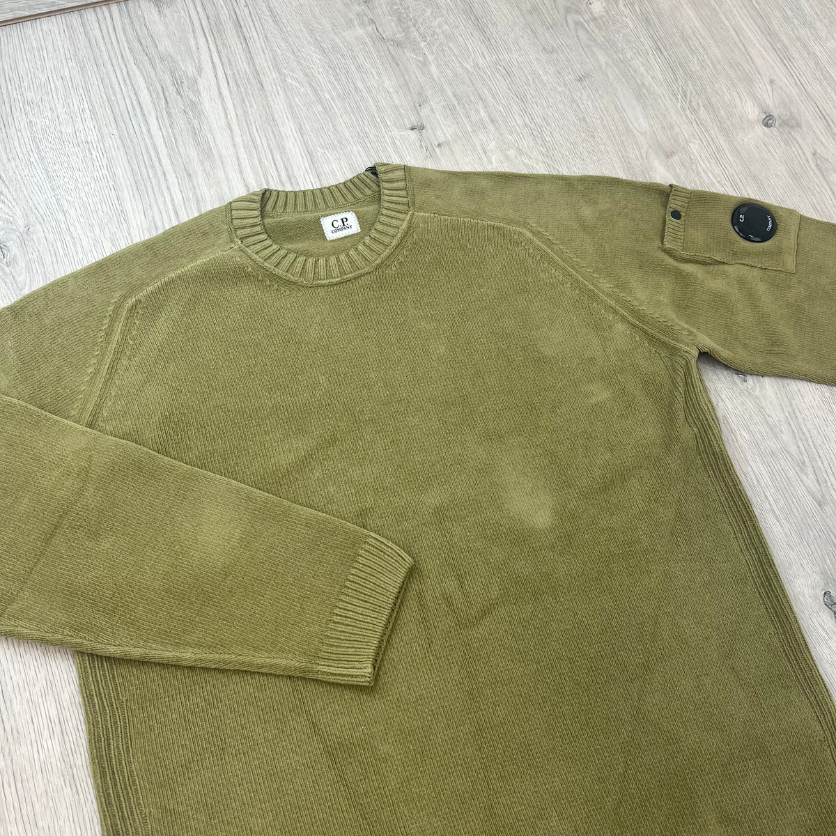CP Company Chenille Knit Sweatshirt - Dried Herb