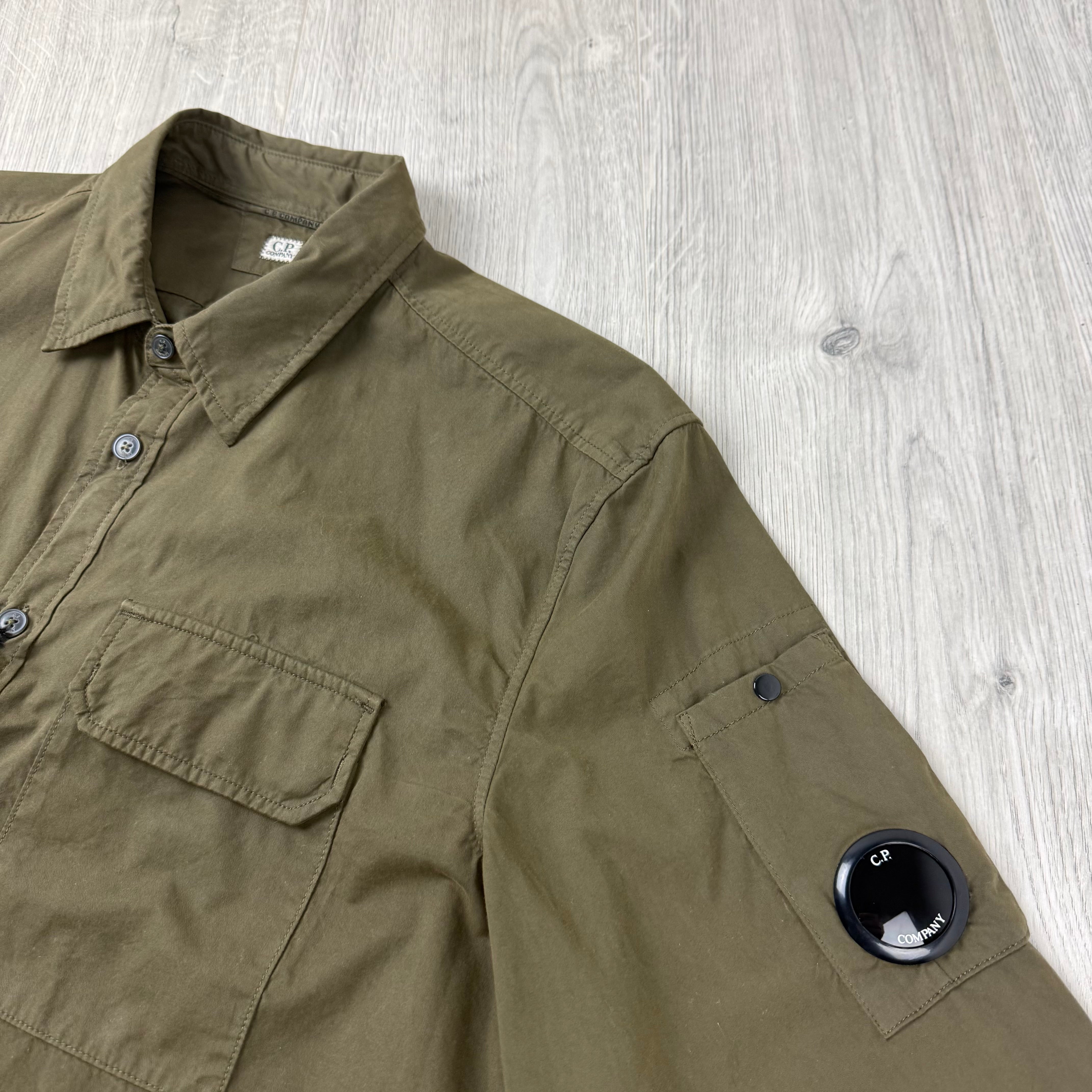 CP Company Button Overshirt - Ivy Green