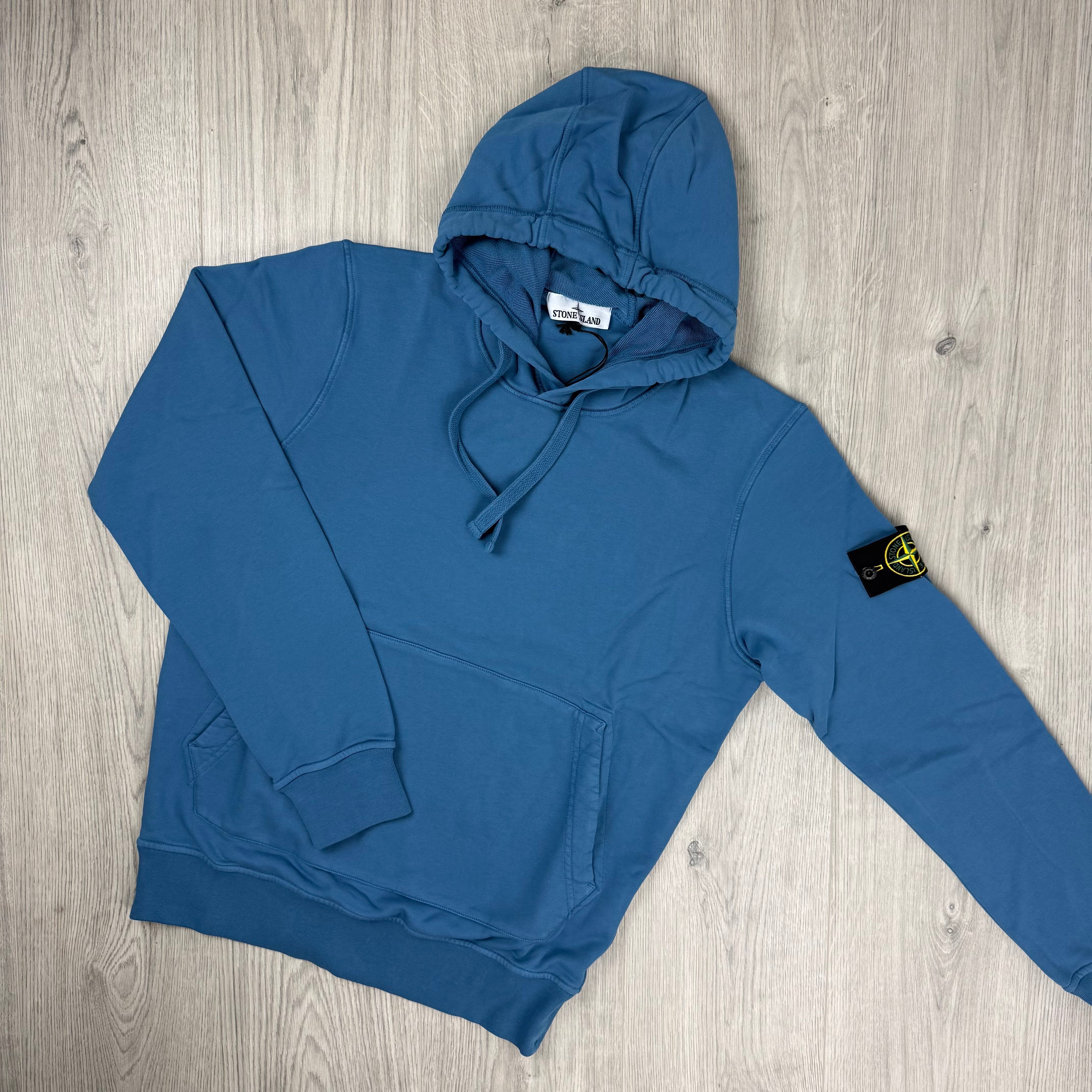 Stone Island Dyed Hoodie - Steel Blue