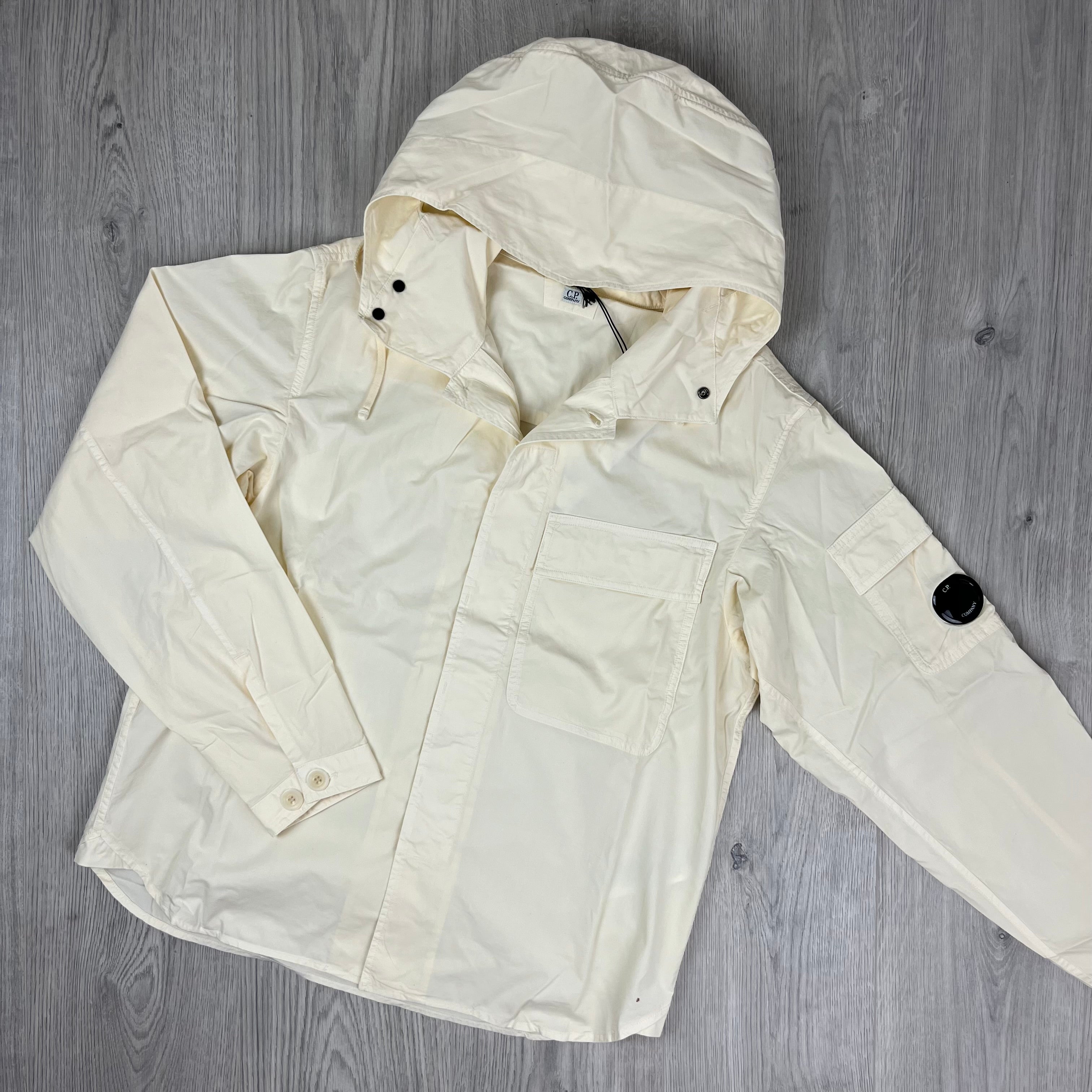 CP Company Hooded Overshirt - Pistachio Shell