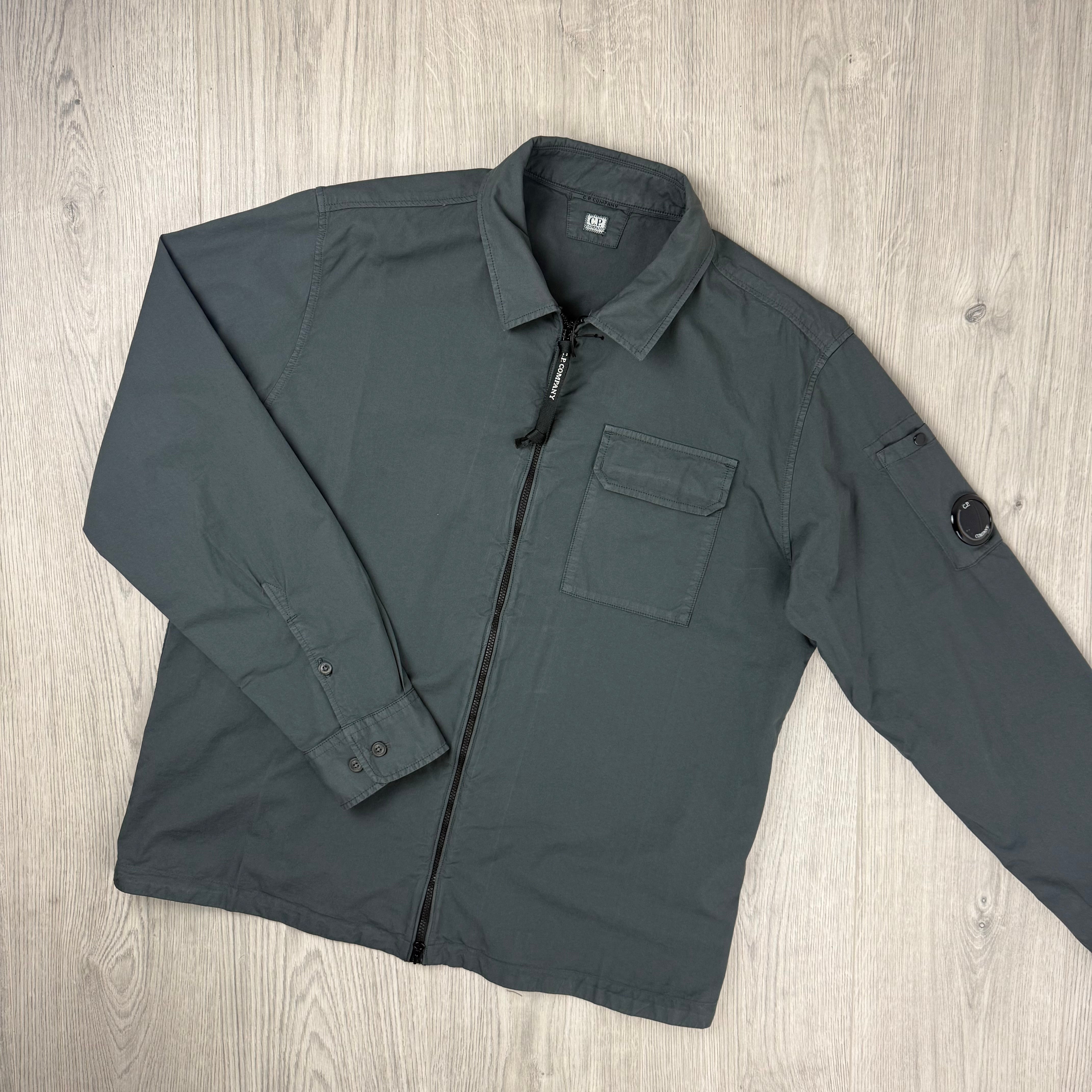 CP Company Zip Overshirt - Gunmetal