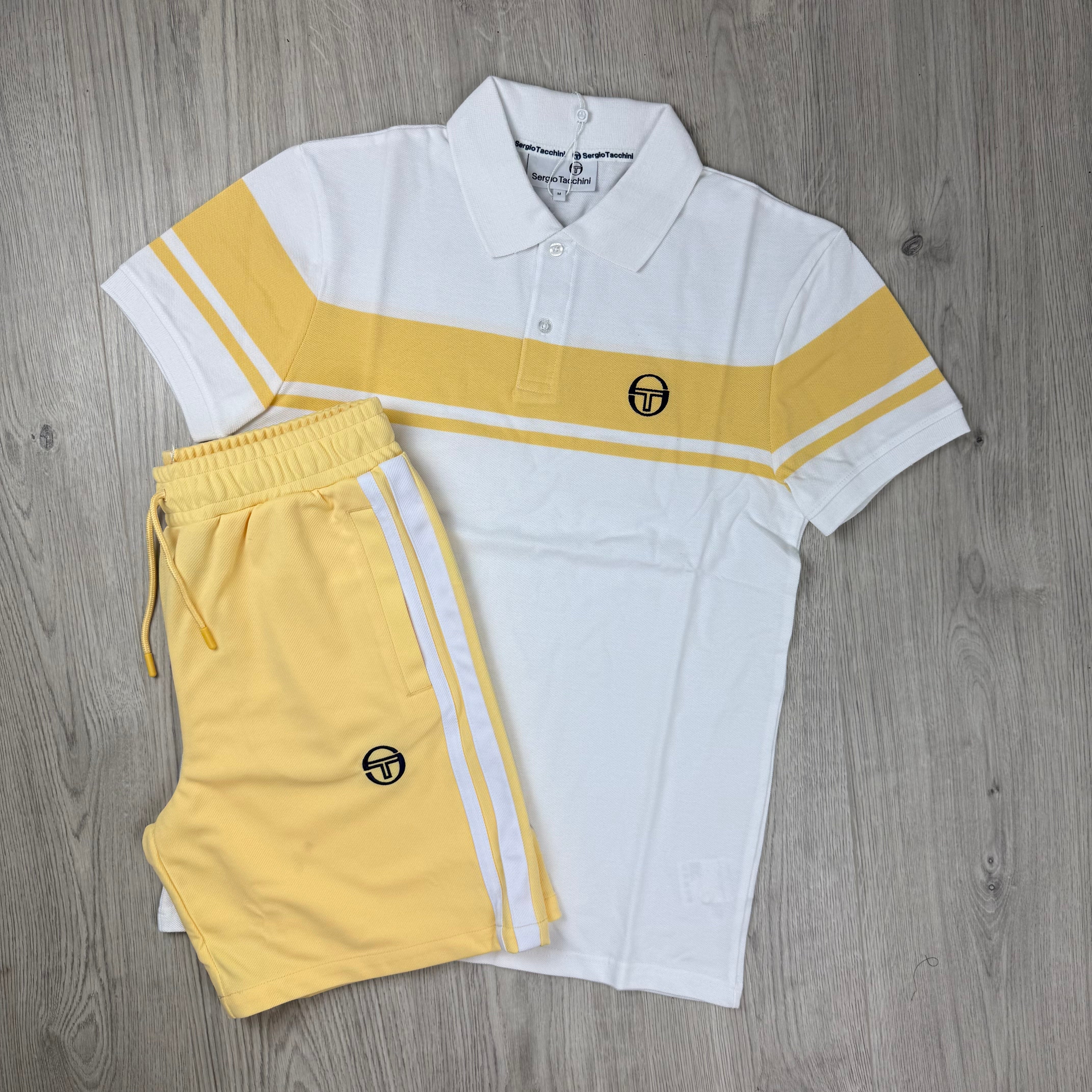 Sergio Tacchini 'Young Line' Set - White/Golden Haze
