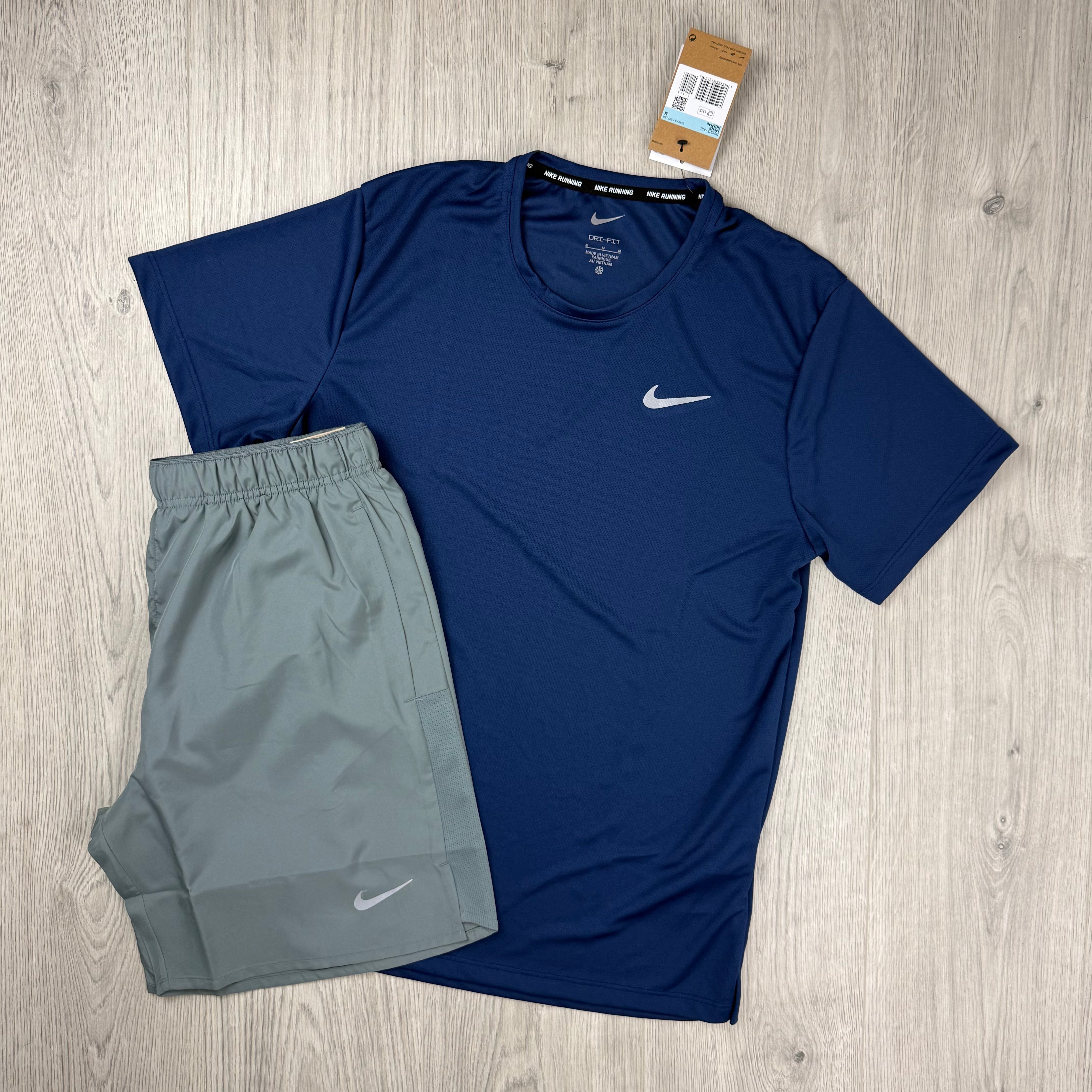 Nike 'Miler' Set - Navy/Smoke Grey