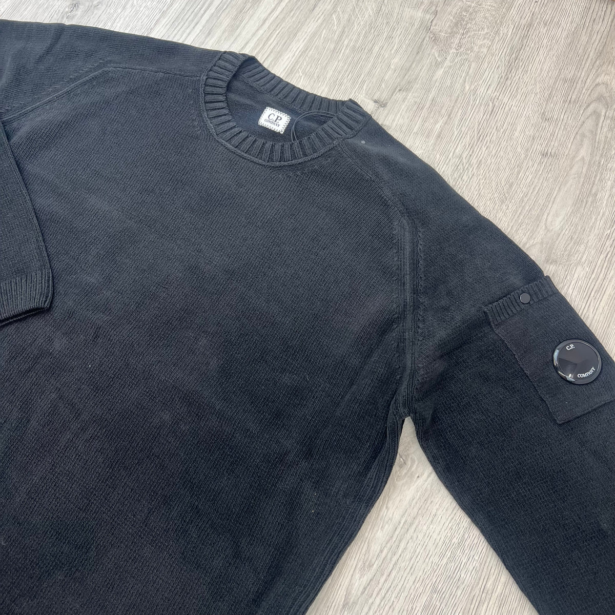 CP Company Chenille Knit Sweatshirt - Black
