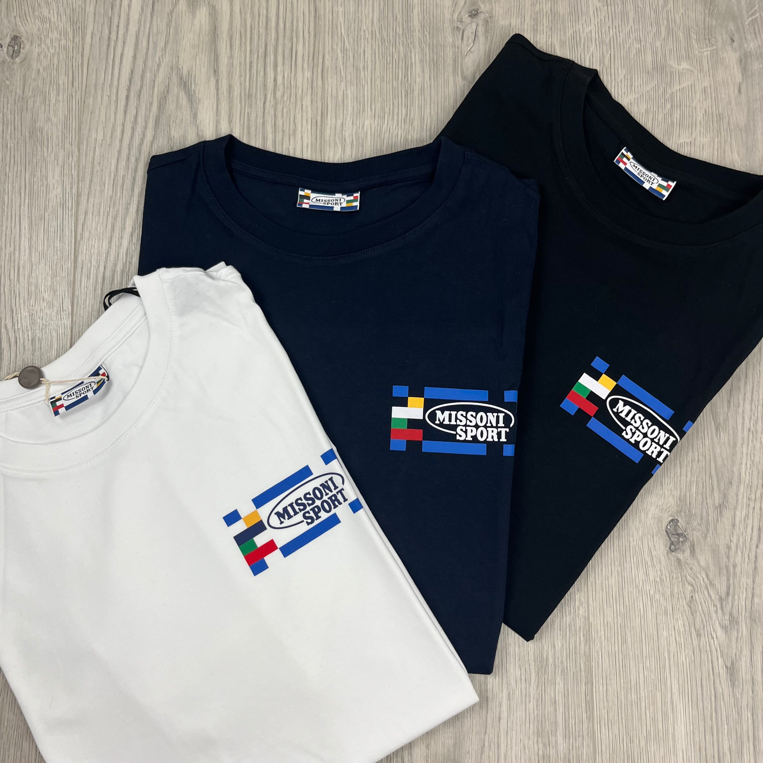 Missoni Sport T-Shirt Pack - White/Navy/Black