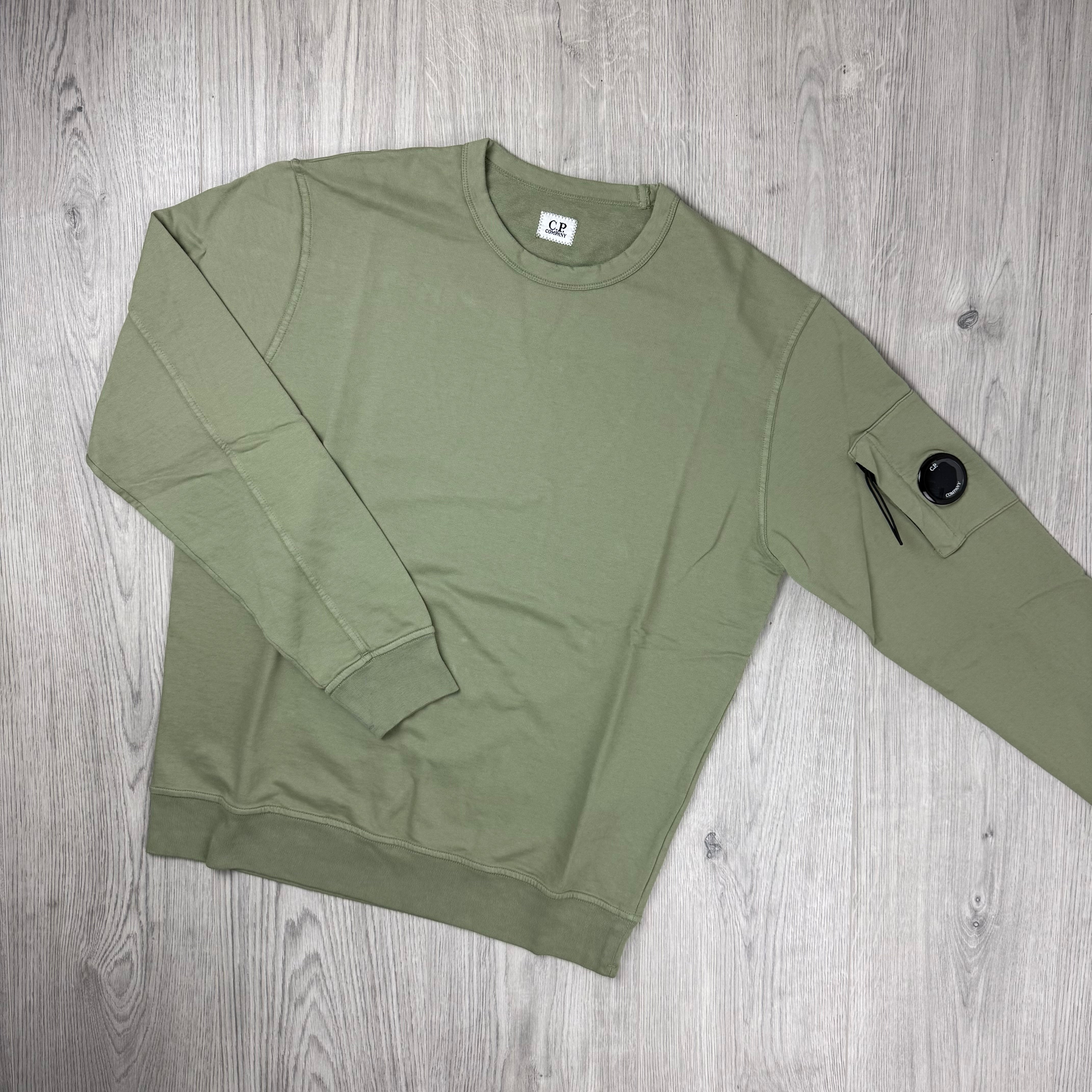 CP Company Light Fleece Sweatshirt - Moss Gray