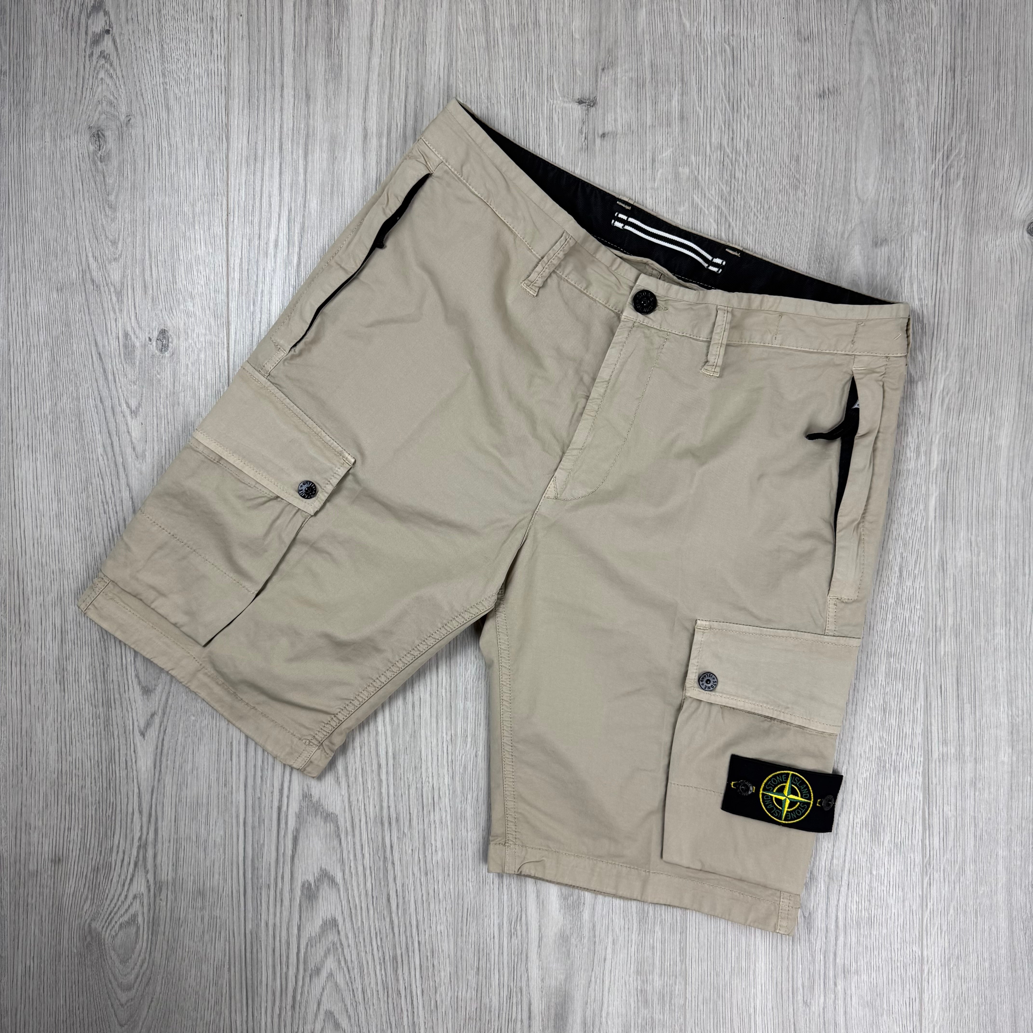 Stone Island Supima Cargo Shorts - Desert