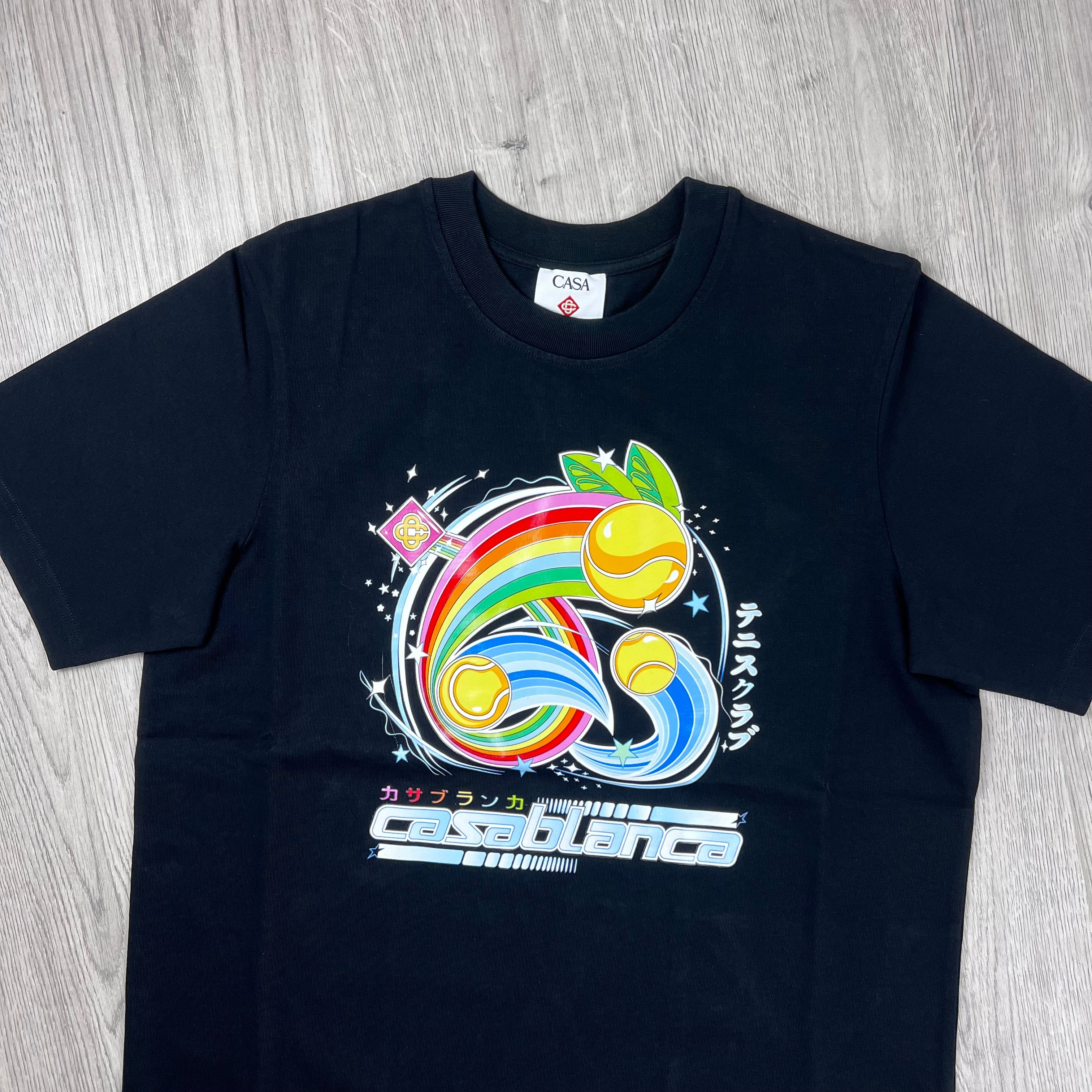 Casablanca 'Manga Tennis Ball' T-Shirt - Black