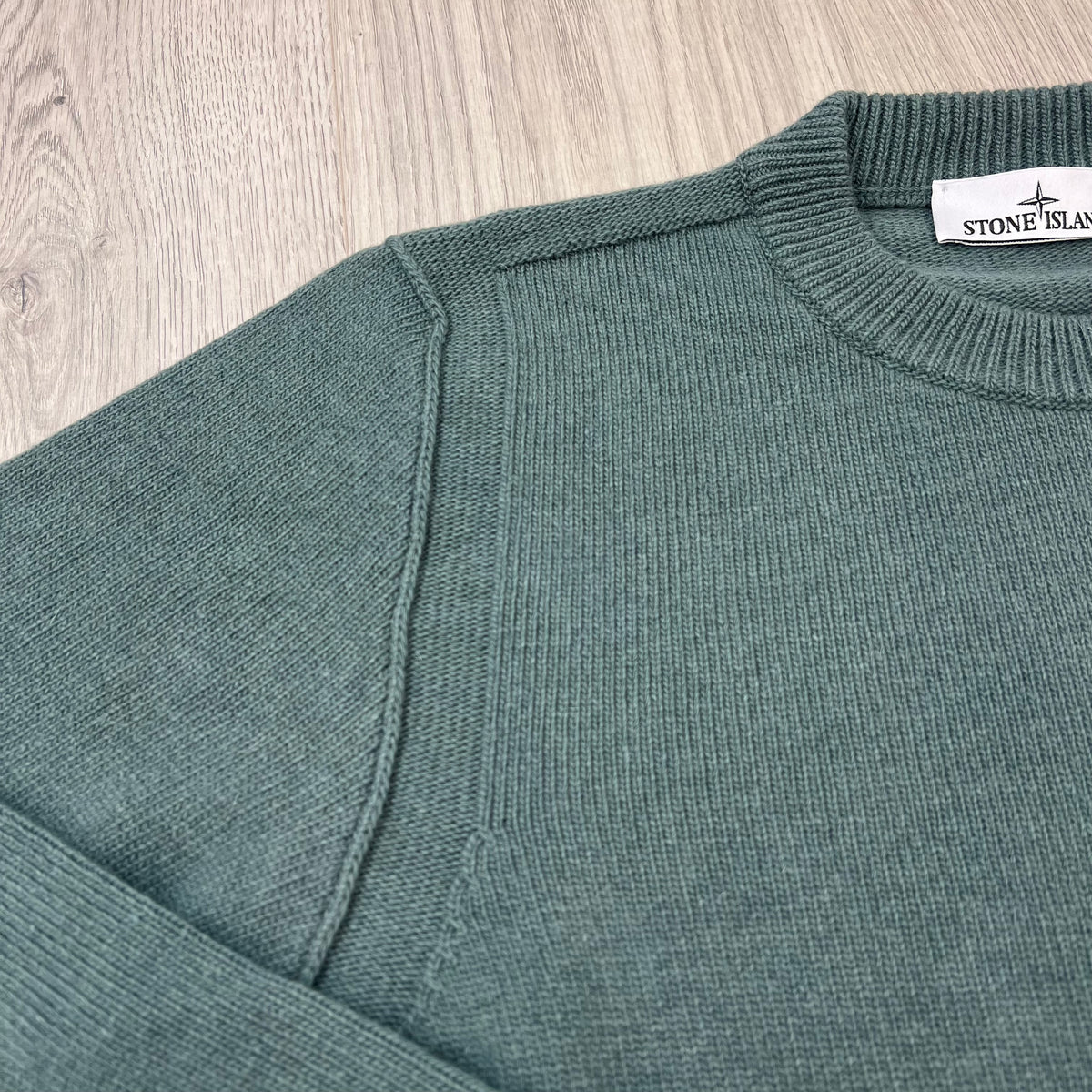 Stone Island Lambswool Knit Sweatshirt - Ocean Green