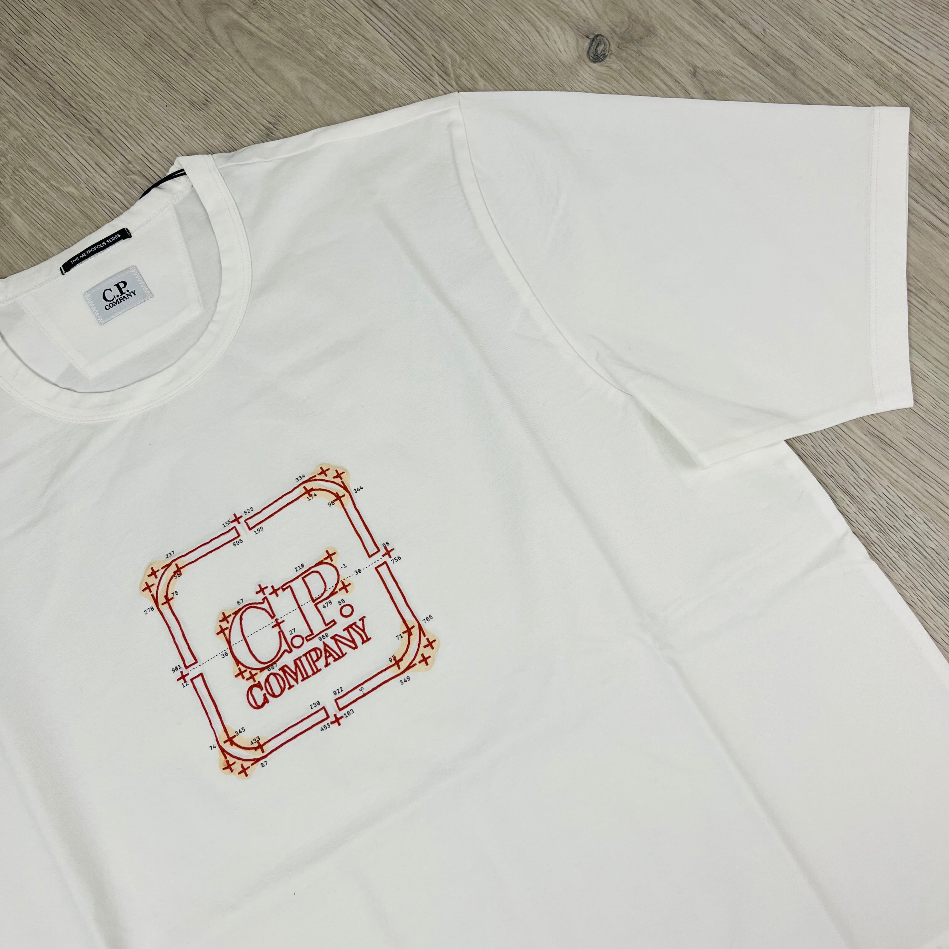 Men's CP Company Metropolis T-Shirt in Gauze White. On sale at Open Attire.