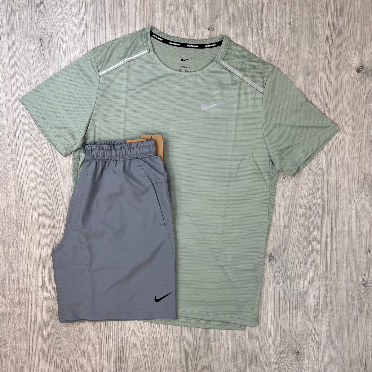 Nike 'Miler' Set - Sage/Grey