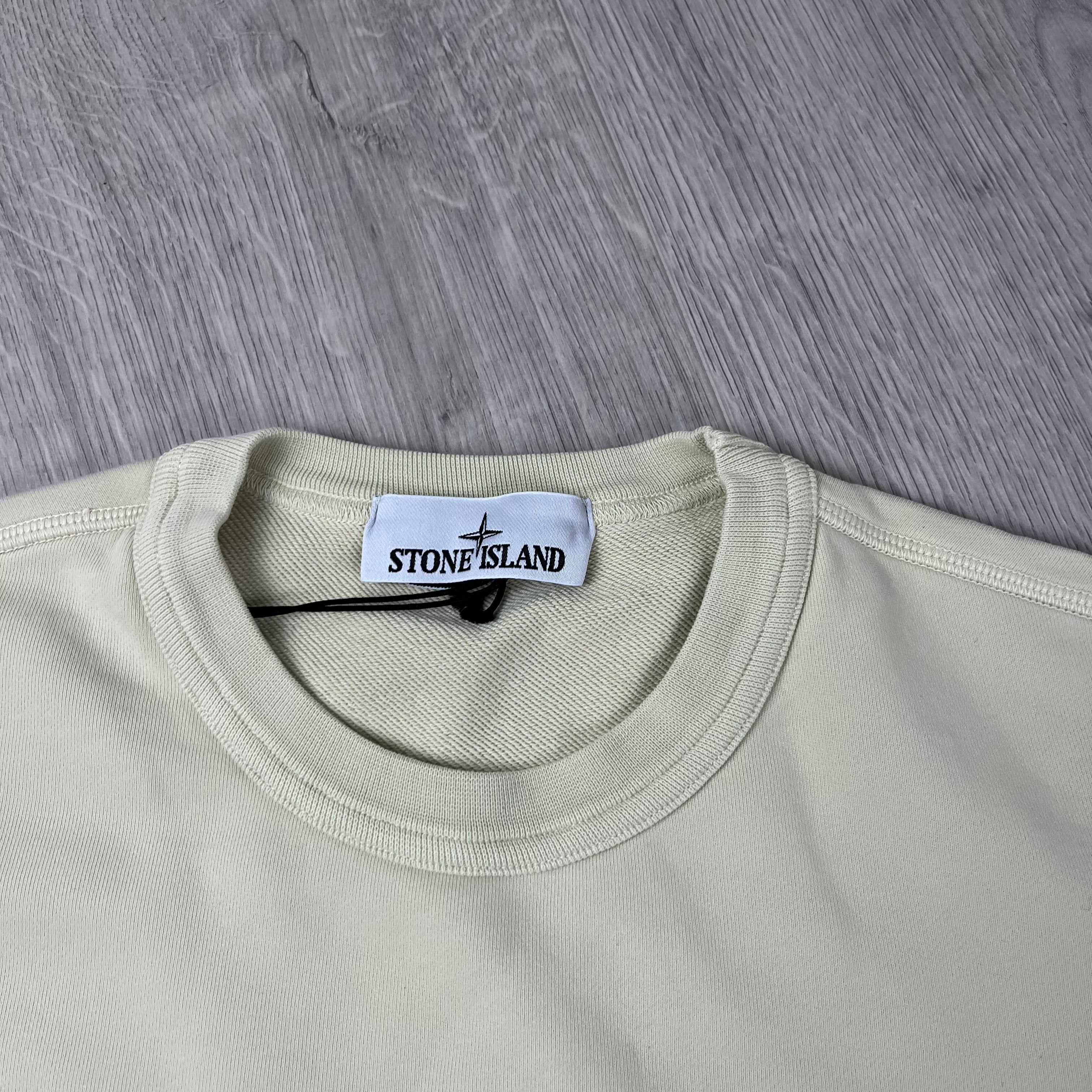 Stone Island Zip Pocket Sweatshirt in Oat. On sale at Open Attire.